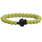 Beaded Turtle Bracelet // Light Green