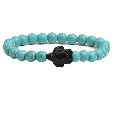Beaded Turtle Bracelet // Green