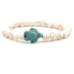 Beaded Turtle Bracelet // White pine