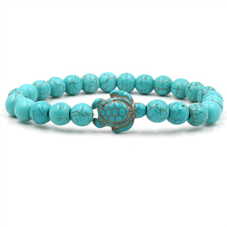 Beaded Turtle Bracelet // Pale Green