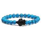 Beaded Turtle Bracelet // Blue