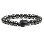 Beaded Turtle Bracelet // Black