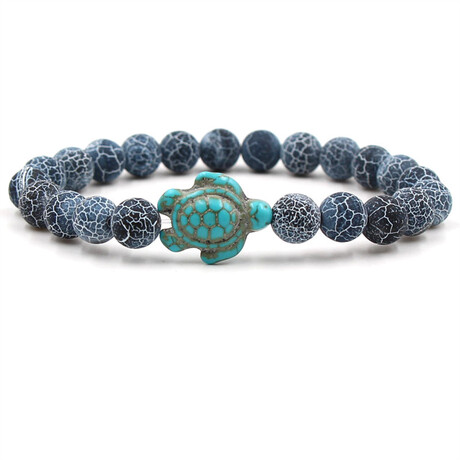 Beaded Turtle Bracelet // Green & Weathering