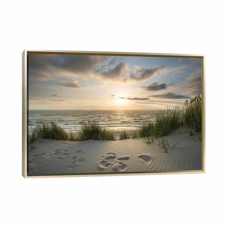 Dune Beach With Sunset View by Jan Becke (18"H x 26"W x 1.5"D)