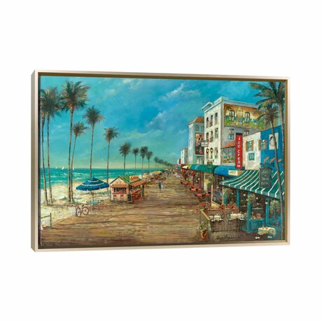 A Day On The Boardwalk by Ruane Manning (18"H x 26"W x 1.5"D)
