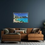 Palm Trees On The Beach, Diamond Head, Waikiki Beach, Oahu, Honolulu, Hawaii, USA by Panoramic Images (18"H x 26"W x 1.5"D)