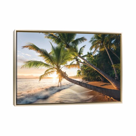 Secret Beach, Caribbean by Stefan Hefele (18"H x 26"W x 1.5"D)