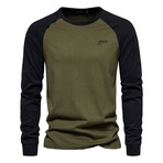 Long Sleeve Raglan T-Shirt // Army Green (XS)