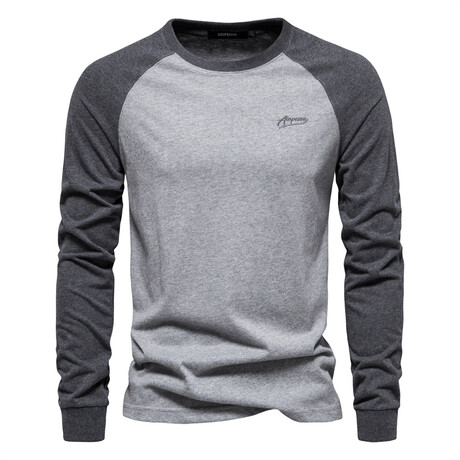 Long Sleeve Baseball T-Shirt // Gray (XL)