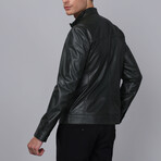 Racer Leather Jacket // Green (S)