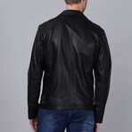 Biker Leather Jacket // Black (S)
