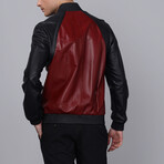 Bomber Jacket // Red + Black (S)