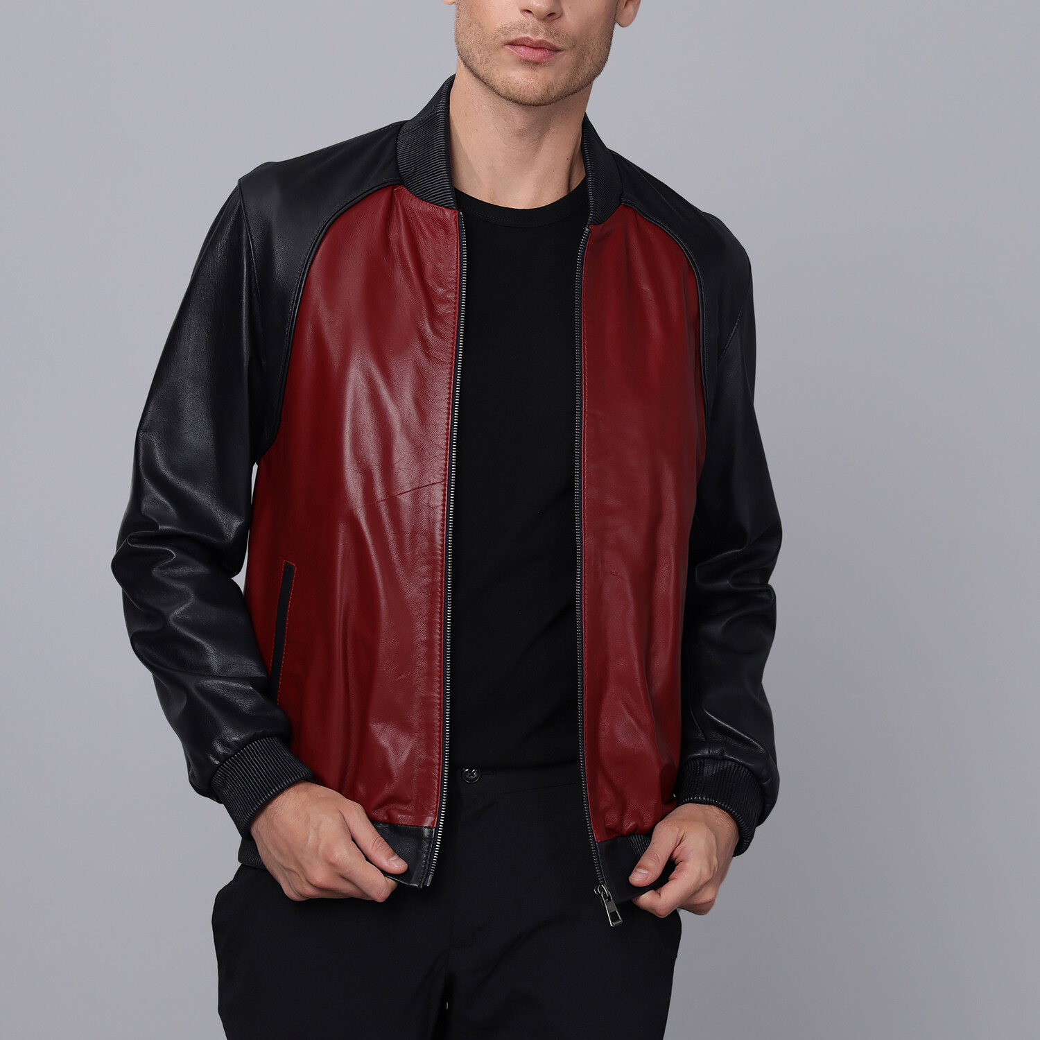 3xl leather store bomber jacket