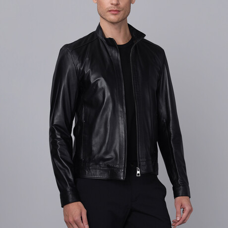 Racer Leather Jacket // Black (S)