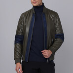 Fencing Leather Jacket // Green (S)