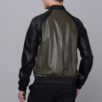 Bomber Jacket // Green + Black (S)