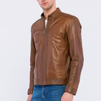 Racer Leather Jacket // Tan (S)