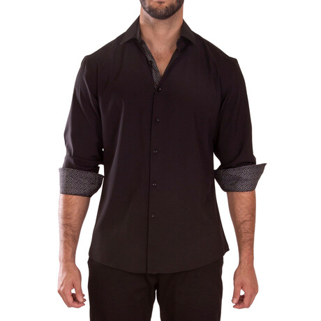 Performance Fit Long Sleeve Dress Shirt // Black (XS)