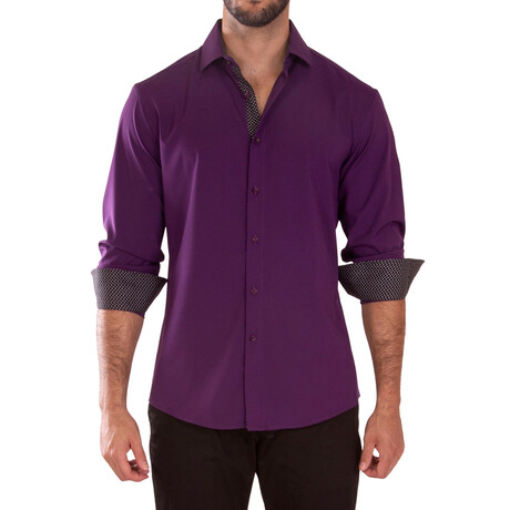 Performance Fit Long Sleeve Dress Shirt // Purple (XS)