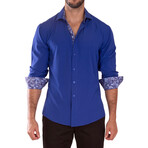 Performance Fit Long Sleeve Dress Shirt // Royal Blue (XS)