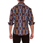 Decades Kaleidoscope Long Sleeve Dress Shirt // Black (XS)