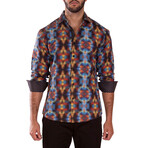 Decades Kaleidoscope Long Sleeve Dress Shirt // Black (XS)