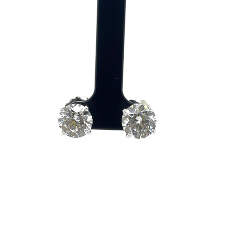 14k White Gold Eco-Friendly Diamond Stud Earrings I // New