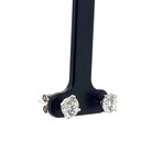 14k White Gold Eco-Friendly Diamond Stud Earrings // New