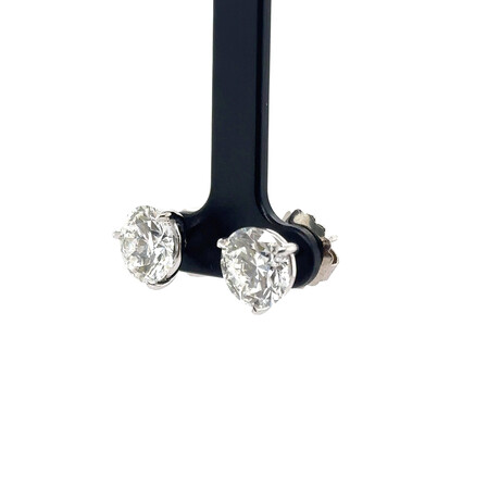 14k White Gold Eco-Friendly Diamond Stud Earrings III // New