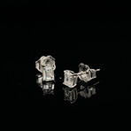 14k White Gold Eco-Friendly Diamond Stud Earrings // New