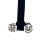 14k White Gold Eco-Friendly Diamond Stud Earrings III // New