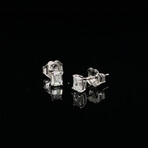 14k White Gold Eco-Friendly Diamond Stud Earrings // New