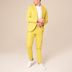 2-Piece Slim Fit Suit // Yellow (Euro: 44)