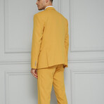 3-Piece Slim Fit Suit // Yellow (Euro: 56)
