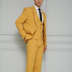 3-Piece Slim Fit Suit // Yellow (Euro: 52)