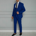 3-Piece Slim Fit Suit // Sax Blue (Euro: 54)