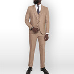 3-Piece Slim Fit Suit // Beige (Euro: 44)