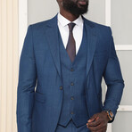 3-Piece Slim Fit Suit // Royal Blue (Euro: 48)
