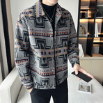 Aztec Pattern Jacket // Gray (3XL)