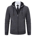 Casual Zip Up Hoodie // Gray (L)