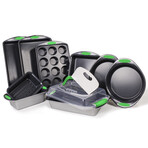 BergHOFF 11Pc Perfect Slice Bakeware Set // Silver & Green