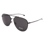 Men's // 0994/F/S-3/M9 Aviator Sunglasses // Matte Black + Gray Polarized