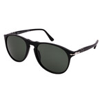 Persol // Men's PO9649S 95-31 Aviator Sunglasses // Black + Green