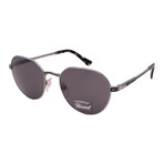 Persol // Men's PO2486S 1110B1 Round Sunglasses // Gunmetal Black + Dark Gray