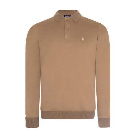 Polo Sweatshirt // Camel (S)