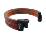 Men's // Malibu Leather Bracelet // Havana Brown (L)