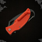 3.5" ORANGE CAMPING // Pocket Knife // Fire Starter And Carbinal Keyring