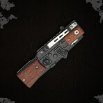 4.5" WOOD AK47 STYLE // Pocket Knife // Back Clip