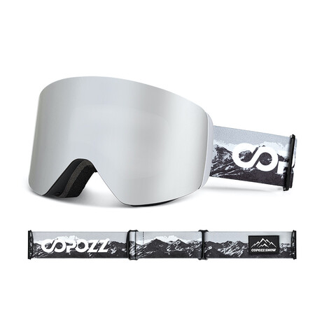 Polarized Ski Goggles // Silver // Mountains