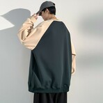 Blocked Sweatshirt // Dark Green (L)